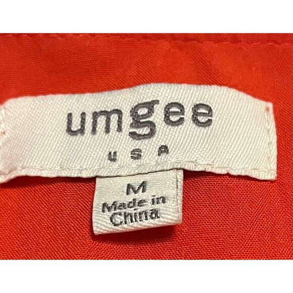 UMGEE USA 3/4 BELL DOLMAN SLEEVE BLOUSE, WOMENS, M, ORANGE & MULTICOLOR FLORAL - Picture 9 of 11